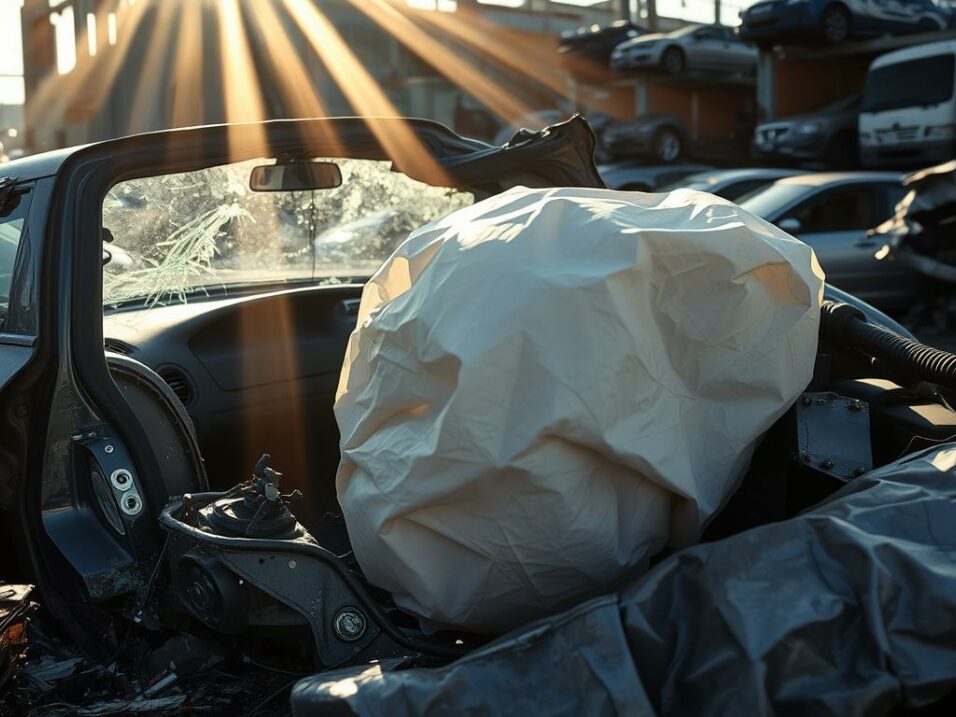 airbag déclenché véhicule épave