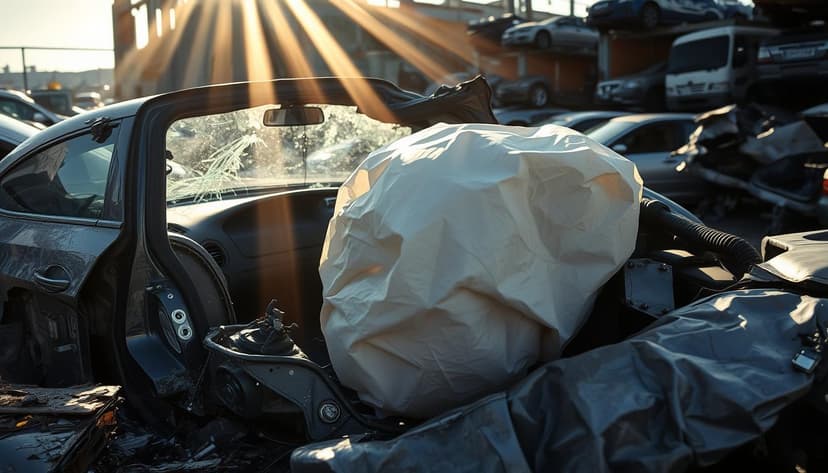 airbag déclenché véhicule épave