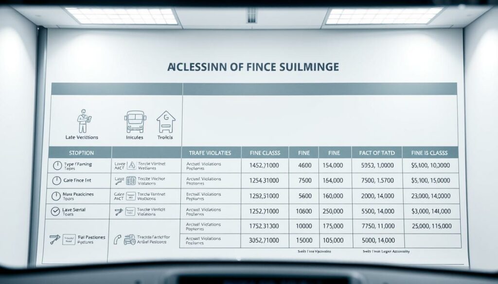 Types d’infractions et classes d’amendes applicables Types d’infractions et classes d’amendes applicables